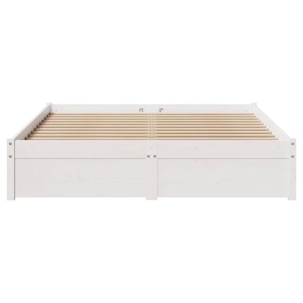 vidaXL Bed Frame without Mattress White 120x200 cm Solid Wood Pine