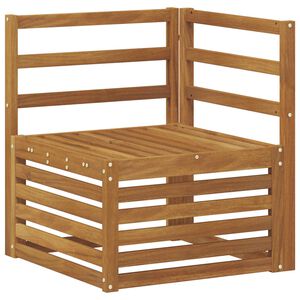 vidaXL Outdoor Corner Sofa Solid Acacia Wood Natural 63 x 63 x 73 cm