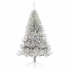 vidaXL Artificial Pre-lit Christmas Tree Silver 150 cm PET
