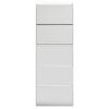 vidaXL Shoe Cabinet with Mirror 5-Layer High Gloss White 63x17x169.5 cm