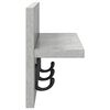 vidaXL Wall-Mounted Coat Rack Concrete Grey 40 x 10.5 x 18 cm
