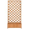 vidaXL Planter with Trellis Brown Solid Wood Fir