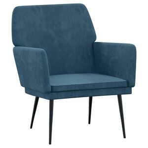 vidaXL Armchair Blue 62x79x79 cm Velvet