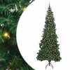 vidaXL Corner Artificial Christmas Tree Green 240 cm PVC and Metal
