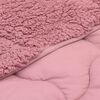 vidaXL Full Year Duvet Pink 140 x 220 cm Microfiber and Teddy fleece
