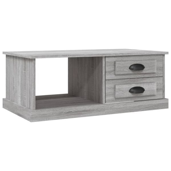 vidaXL Coffee Table Grey Sonoma 90x50x35 cm Engineered Wood