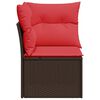 vidaXL Garden Sofa with Cushion Brown 62 x 62 x 69 cm Poly rattan