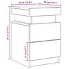 vidaXL Bedside Cabinets with LED 2 pcs Artisian Oak 35x39x55 cm Engineered Wood