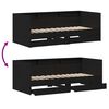 vidaXL Daybed with Headboard Black Oak 90 x 200 cm Engineered Wood