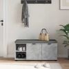 vidaXL Hall Bench with Cushion Concrete Grey 100 x 38 x 46 cm