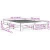 vidaXL Bed Frame without Mattress Smoked Oak 140x190 cm Engineered Wood