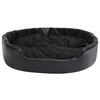 vidaXL Dog Bed Black 99x89x21 cm Plush and Faux Leather