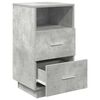 vidaXL Bedside Cabinet with 2 Drawers Concrete Grey 36x36x68 cm
