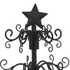 vidaXL Metal Christmas Tree with Stand Black 60 cm Powder-coated Steel