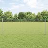 vidaXL Fence with Post Silver 0.8 x 10 m Steel