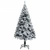 vidaXL Artificial Christmas Tree with Flocked Snow Green 120 cm PVC