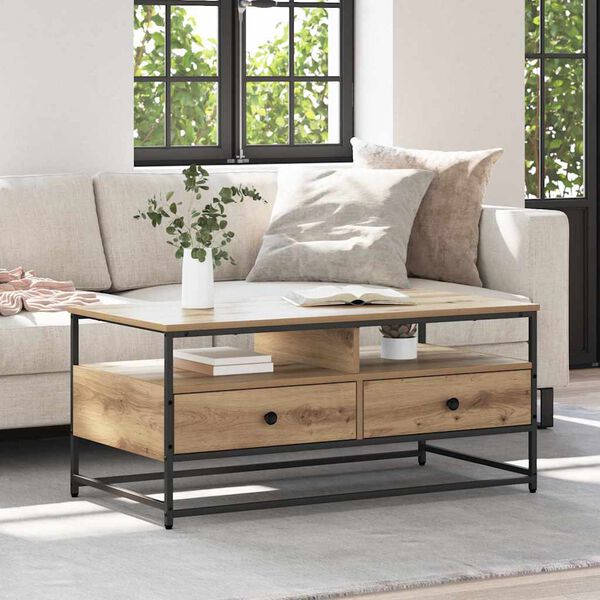 vidaXL Coffee Table Artisan Oak 100 x 51 x 45 cm Engineered Wood