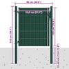 vidaXL Fence Gate PVC and Steel 100x100 cm Green