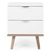 Finori Bedside Cabinet "G&ouml;teborg 60" White and Sonoma Oak