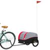 vidaXL Bike Trailer Black and Red 30 kg Iron