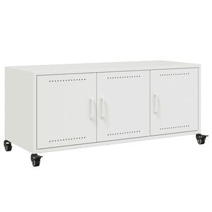 vidaXL TV Cabinet White 100,5x39x43,5 cm Steel