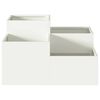 vidaXL Garden Planter White 80 x 80 x 48 cm Steel