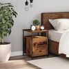 vidaXL Bedside Cabinet Old Wood 34x35.5x50 cm Engineered Wood