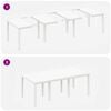 vidaXL Garden Dining Set 9 pcs White Polt rattan