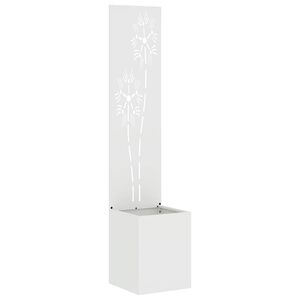 vidaXL Garden Privacy Screen White 32 x 32 x 150 cm Cold-rolled steel