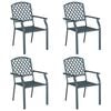 vidaXL Chair 4 pcs Anthracite 56 x 65 x 89cm Steel