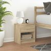 vidaXL Bedside Cabinet with Drawer Sonoma Oak 39x28x41 cm