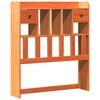 vidaXL Bookcase Bed without Mattress Wax Brown 100x200 cm Solid Wood Pine