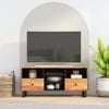 vidaXL TV Cabinet 100x33x46 cm Solid Wood Acacia and Engineered Wood