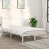 vidaXL Bed Frame without Mattress White 140x190 cm Solid Wood