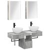vidaXL Bathroom Cabinet Set 5 pcs Concrete Grey 43 x 11.5 x 60.5 cm