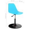 vidaXL Swivel Dining Chairs 2 pcs Blue PP