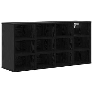vidaXL Shoe Cabinet 103 x 30 x 51 cm Engineered Wood Black Oak