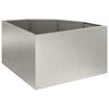 vidaXL Corner Planter Silver 60 x 60 x 35 cm Stainless steel