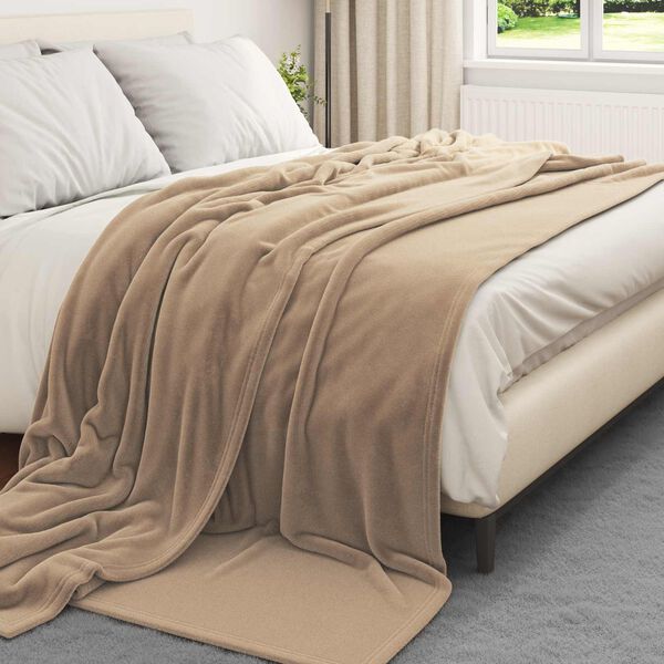 vidaXL Throw Blankets 6 pcs Camel 240 x 270 cm Fleece