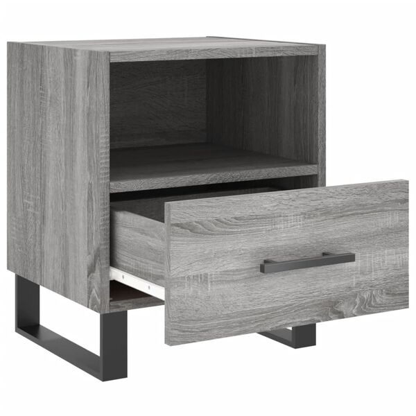 vidaXL Bedside Cabinet Grey Sonoma 40x35x47.5 cm Engineered Wood