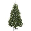 vidaXL Artificial Christmas Tree Green 210 cm PVC and Metal