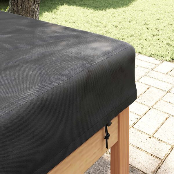 vidaXL Table Cover Plain Black 102 x 262 x 15 cm Fabric
