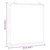 vidaXL Magnetic Whiteboard 60x60x1.7 cm Aluminium