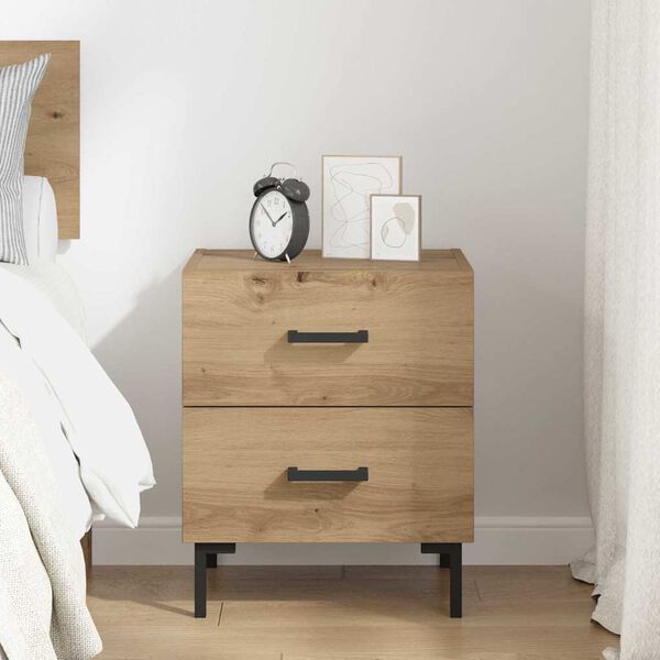 vidaXL Bedside Cabinet Artisan Oak 40 x 35 x 47.5 cm Engineered Wood