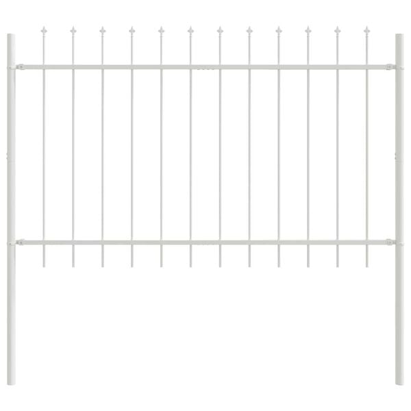 vidaXL Garden Fence White 1.7 x 1 m Powder-coated Steel