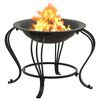 vidaXL Fire Pit with Poker 49 cm Steel