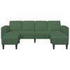 vidaXL Fabric Sofa with Cushion Dark Green Corduroy fabric