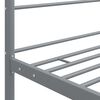 vidaXL Canopy Bed Frame without Mattress Grey Metal 90x200 cm