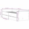 vidaXL Bed Frame without Mattress Concrete Grey 75x190 cm Small Single Small Single