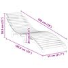vidaXL Sun Lounger Folding Brown 198 x 55 x 58.5 cm Solid Teak Wood